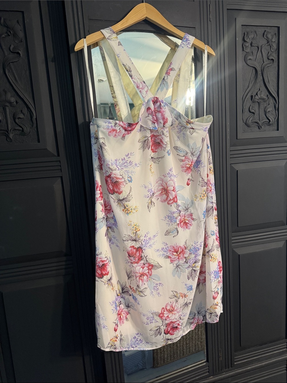 NEW Paper Crown by Anthropologie Rosalie Swing Dress Cream + Floral